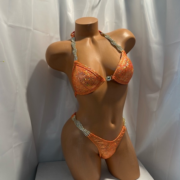 Other - Npc orange glass hologram NWT Wellness suit handmade premade 34D cup small